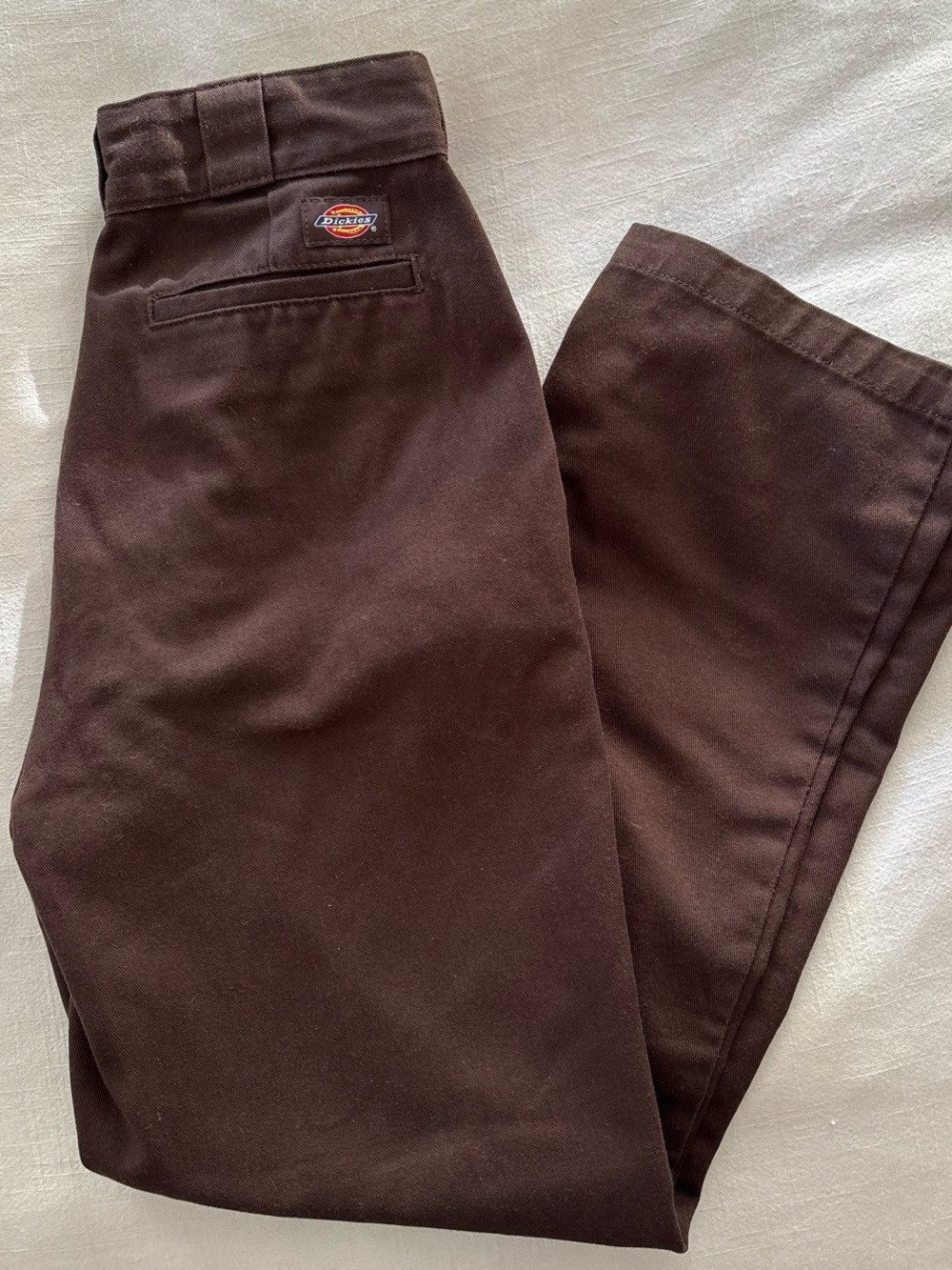 Dickies Men’s Dark Brown Straight-Leg Chinos